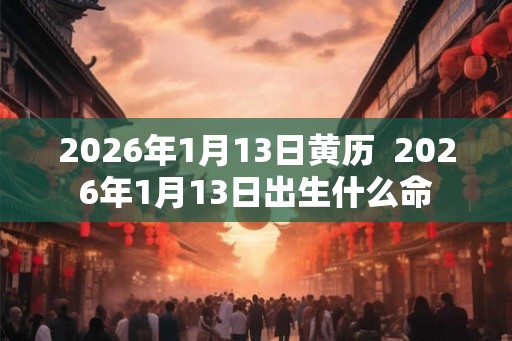 2026年1月13日黄历 2026年1月13日出生什么命 2026年1月13日黄历 2026年1月13日出生什么命