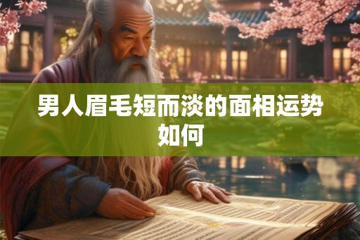 男人眉毛短而淡的面相运势如何