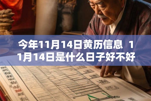 今年11月14日黄历信息 11月14日是什么日子好不好 今年11月14日黄历信息 11月14日是什么日子好不好