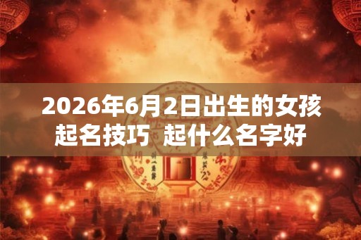 2026年6月2日出生的女孩起名技巧  起什么名字好