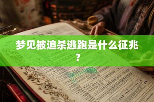 梦见被追杀逃跑是什么征兆？