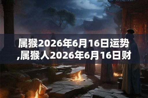 属猴2026年6月16日运势,属猴人2026年6月16日财运,生肖猴2026年6月16日运势