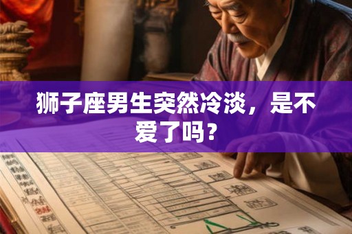 狮子座男生突然冷淡，是不爱了吗？