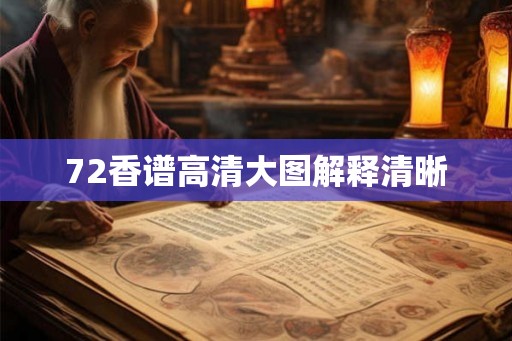 72香谱高清大图解释清晰