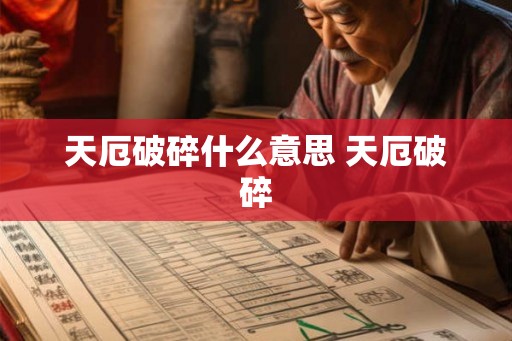 天厄破碎什么意思 天厄破碎