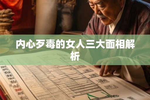 内心歹毒的女人三大面相解析