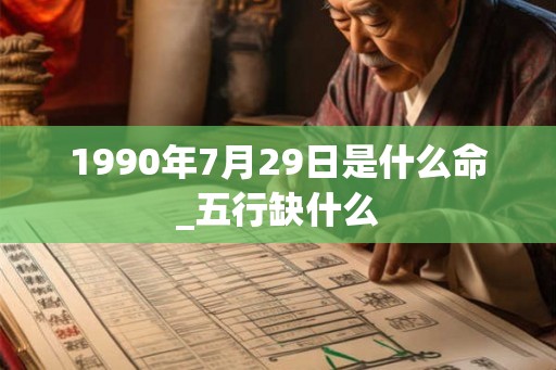 1990年7月29日是什么命_五行缺什么