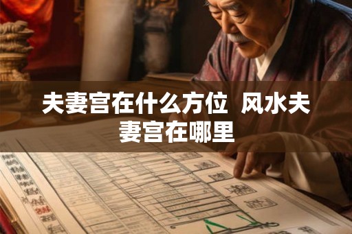 夫妻宫在什么方位  风水夫妻宫在哪里