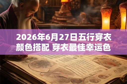 2026年6月27日五行穿衣颜色搭配 穿衣最佳幸运色