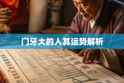 门牙大的人其运势解析
