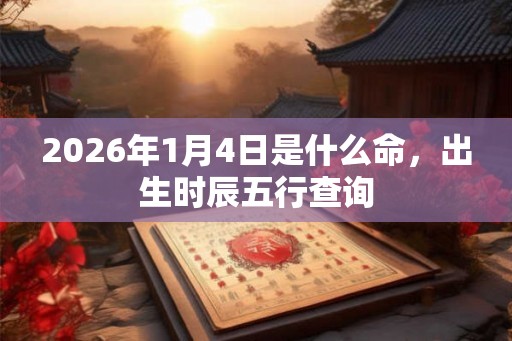 2026年1月4日是什么命，出生时辰五行查询
