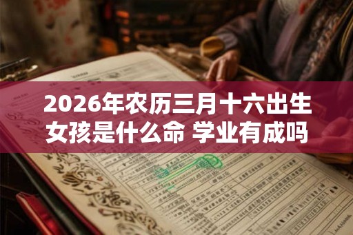 2026年农历三月十六出生女孩是什么命 学业有成吗