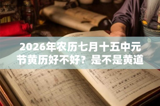 2026年农历七月十五中元节黄历好不好？是不是黄道吉日？