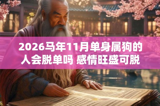 2026马年11月单身属狗的人会脱单吗 感情旺盛可脱单 2026马年11月单身属狗的人会脱单吗 感情旺盛可脱单