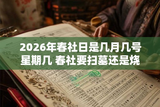 2026年春社日是几月几号星期几 春社要扫墓还是烧纸