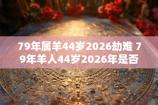 79年属羊44岁2026劫难 79年羊人44岁2026年是否有劫