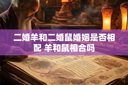 二婚羊和二婚鼠婚姻是否相配 羊和鼠相合吗