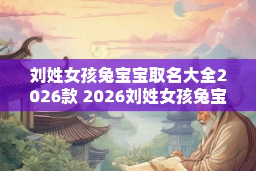 刘姓女孩兔宝宝取名大全2026款 2026刘姓女孩兔宝宝名字有哪些 刘姓女孩兔宝宝取名大全2026款 2026刘姓女孩兔宝宝名字有哪些