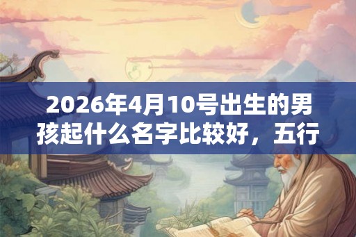 2026年4月10号出生的男孩起什么名字比较好，五行属什么