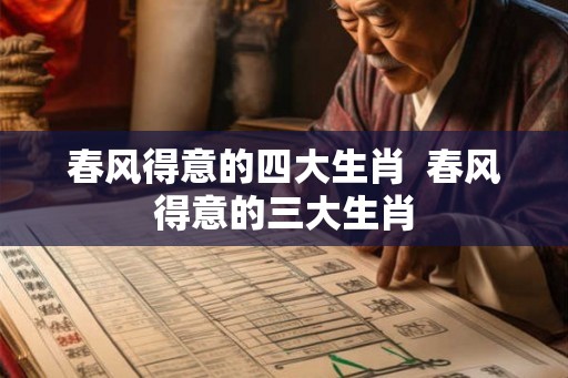 春风得意的四大生肖  春风得意的三大生肖
