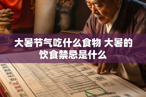 大暑节气吃什么食物 大暑的饮食禁忌是什么