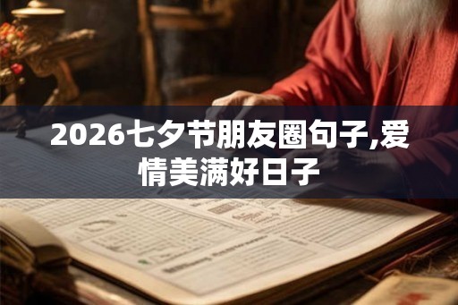 2026七夕节朋友圈句子,爱情美满好日子