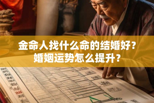 金命人找什么命的结婚好？婚姻运势怎么提升？