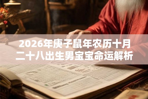 2026年庚子鼠年农历十月二十八出生男宝宝命运解析！
