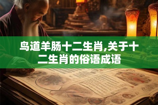 鸟道羊肠十二生肖,关于十二生肖的俗语成语
