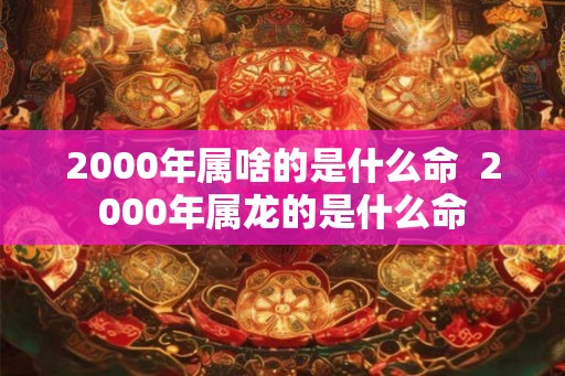2000年属啥的是什么命 2000年属龙的是什么命 2000年属啥的是什么命 2000年属龙的是什么命