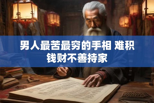 男人最苦最穷的手相 难积钱财不善持家