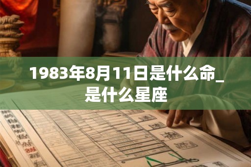1983年8月11日是什么命_是什么星座
