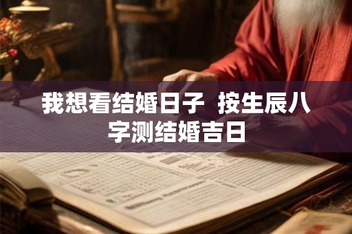 我想看结婚日子  按生辰八字测结婚吉日