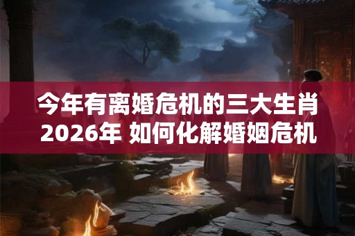今年有离婚危机的三大生肖2026年 如何化解婚姻危机