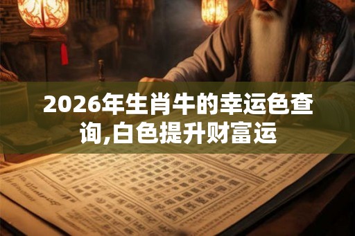 2026年生肖牛的幸运色查询,白色提升财富运