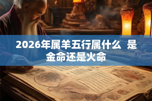 2026年属羊五行属什么  是金命还是火命