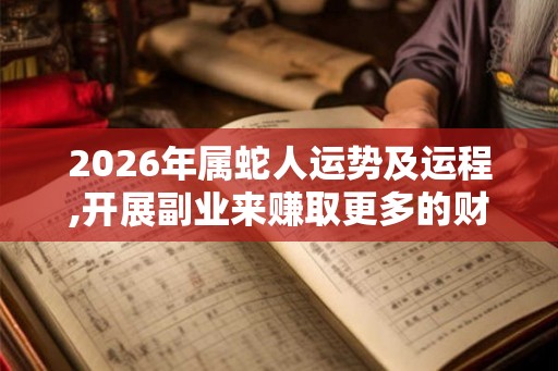 2026年属蛇人运势及运程,开展副业来赚取更多的财富
