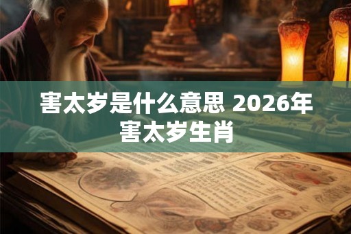 害太岁是什么意思 2026年害太岁生肖