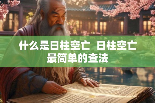 什么是日柱空亡  日柱空亡最简单的查法