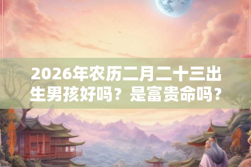 2026年农历二月二十三出生男孩好吗？是富贵命吗？