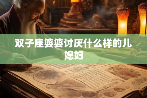 双子座婆婆讨厌什么样的儿媳妇
