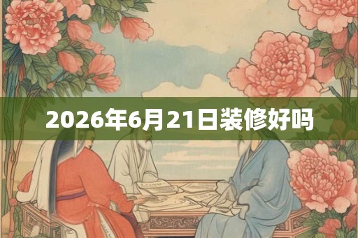 2026年6月21日装修好吗