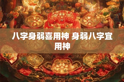 八字身弱喜用神 身弱八字宜用神