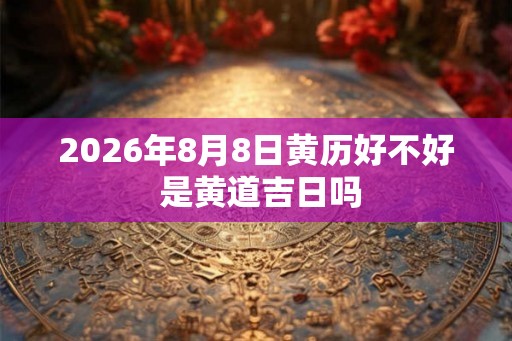 2026年8月8日黄历好不好 是黄道吉日吗 2026年8月8日黄历好不好 是黄道吉日吗