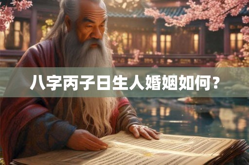 八字丙子日生人婚姻如何？