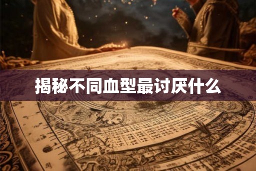 揭秘不同血型最讨厌什么