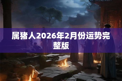 属猪人2026年2月份运势完整版