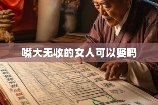 嘴大无收的女人可以娶吗
