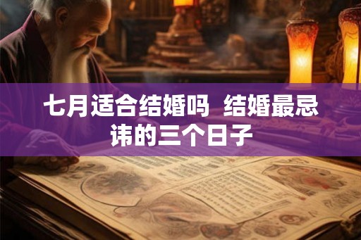 七月适合结婚吗  结婚最忌讳的三个日子