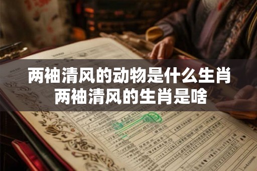 两袖清风的动物是什么生肖 两袖清风的生肖是啥